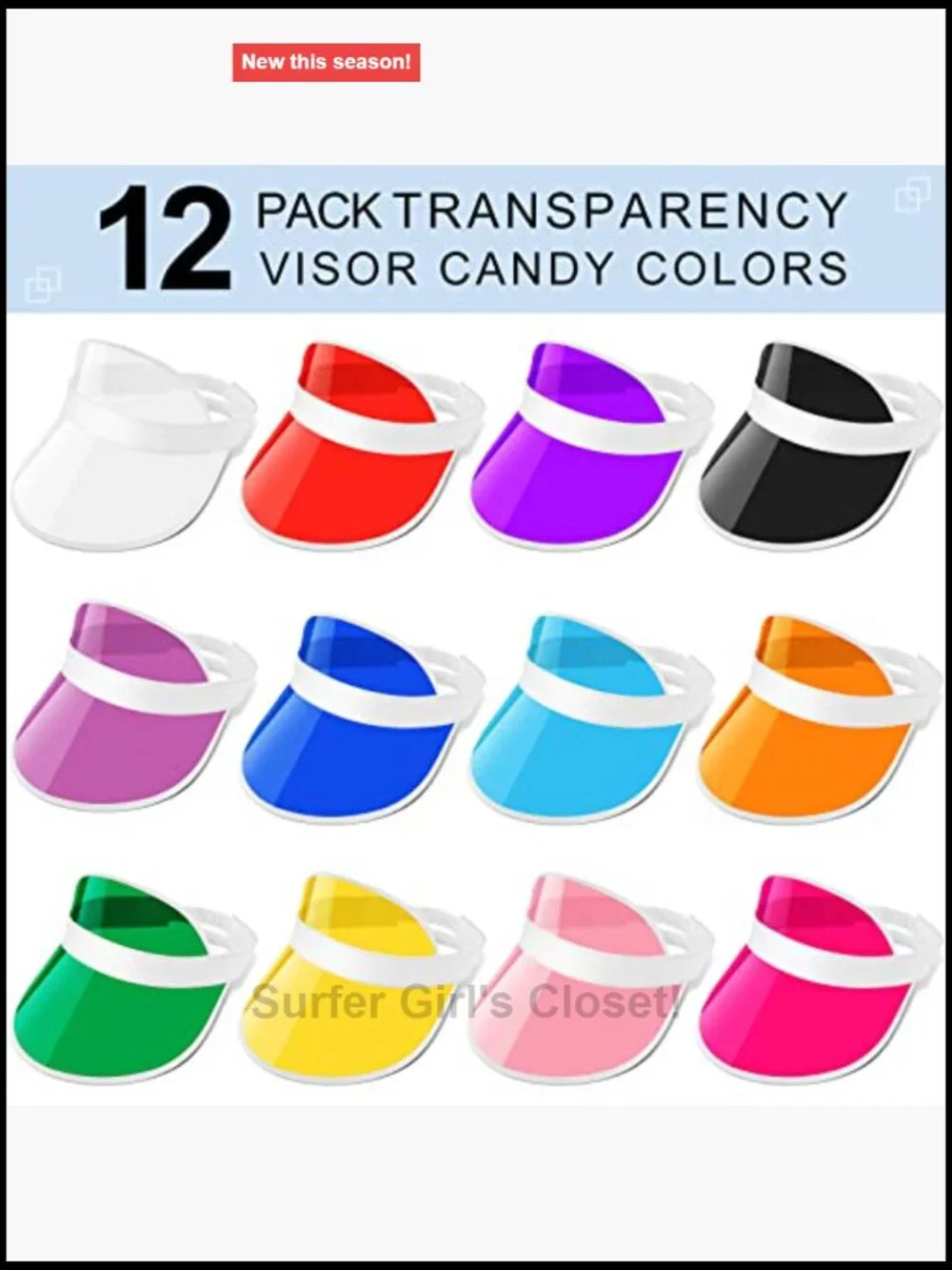 12 Pack Unisex Plastic Sun Visors UV Protection Poker Cap for Outdoor Sports